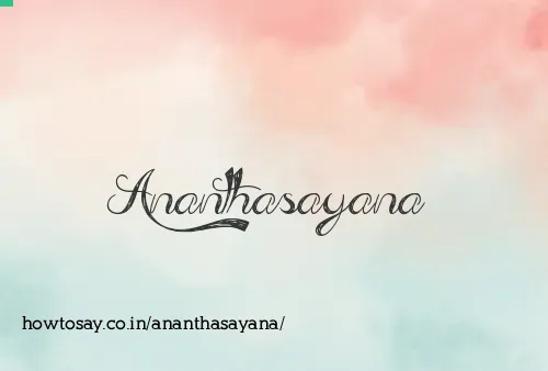 Ananthasayana