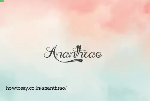 Ananthrao
