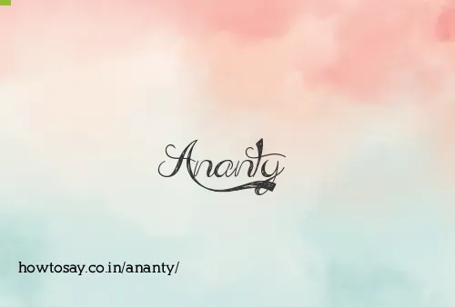 Ananty