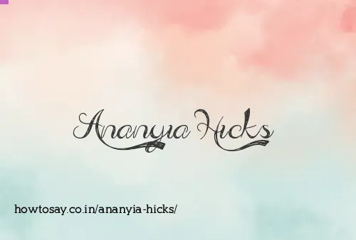 Ananyia Hicks