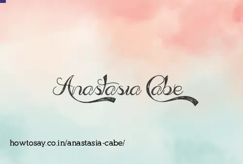 Anastasia Cabe