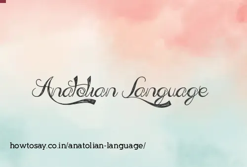 Anatolian Language