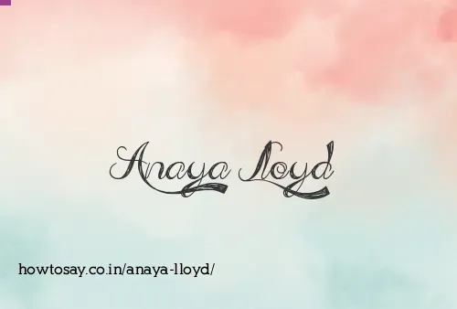 Anaya Lloyd
