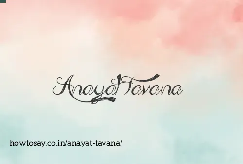 Anayat Tavana