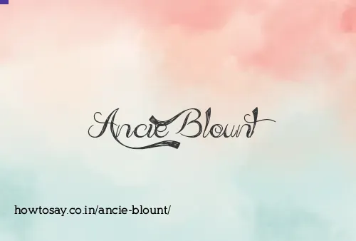 Ancie Blount