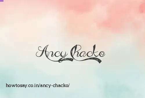 Ancy Chacko
