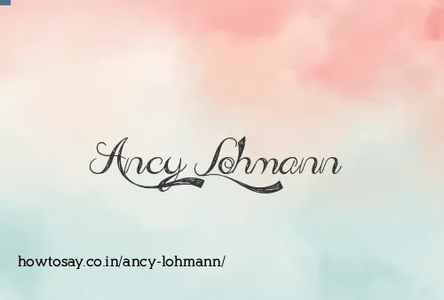 Ancy Lohmann