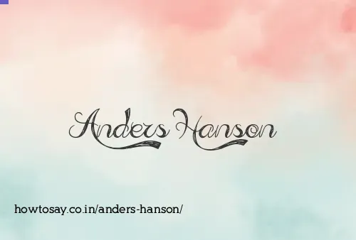 Anders Hanson