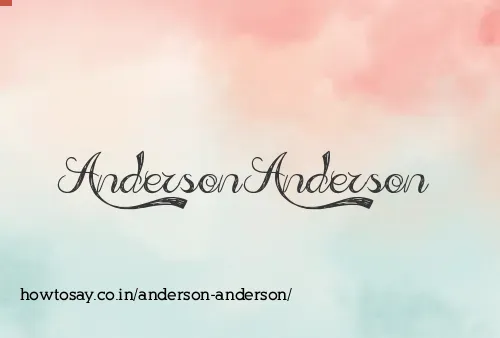 Anderson Anderson