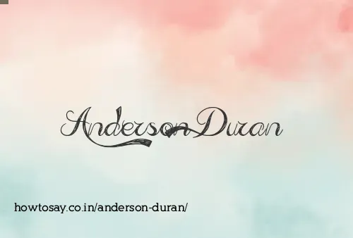 Anderson Duran