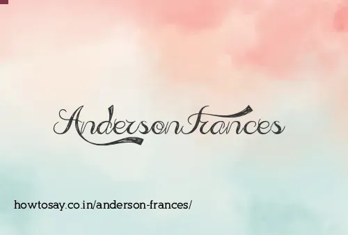 Anderson Frances