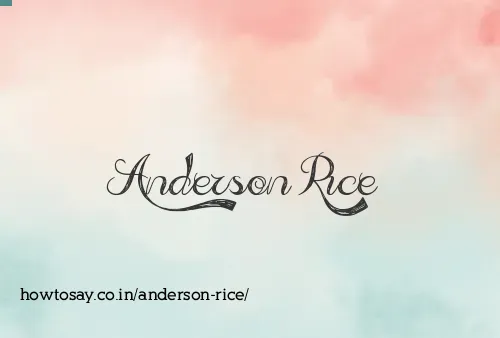 Anderson Rice