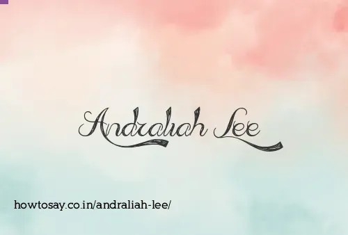 Andraliah Lee
