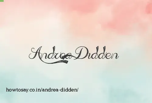 Andrea Didden