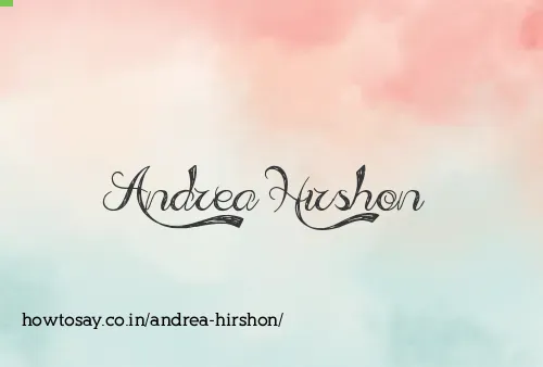 Andrea Hirshon