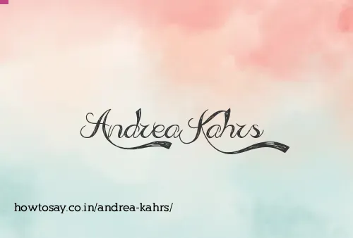Andrea Kahrs