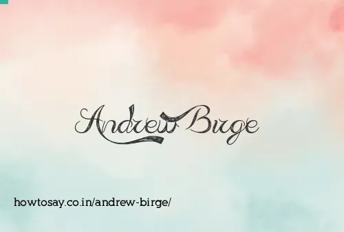Andrew Birge
