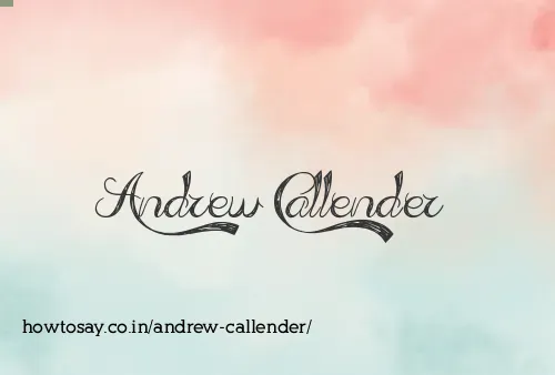 Andrew Callender