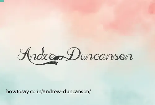 Andrew Duncanson
