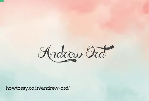 Andrew Ord