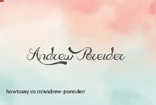Andrew Poreider
