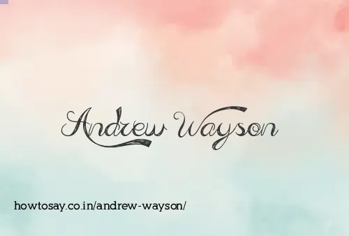 Andrew Wayson