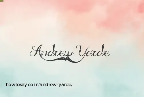 Andrew Yarde