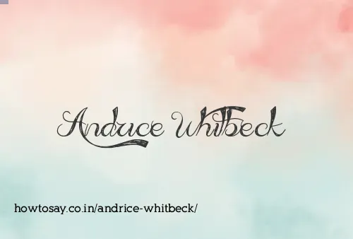 Andrice Whitbeck