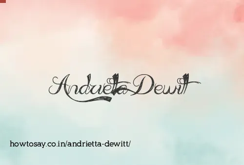 Andrietta Dewitt