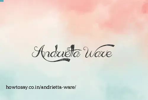 Andrietta Ware
