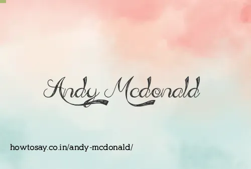 Andy Mcdonald