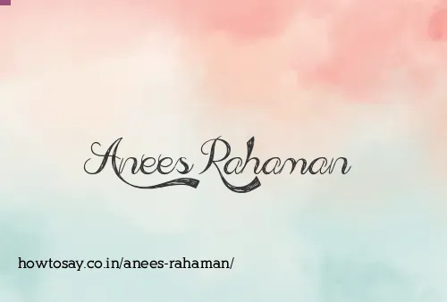 Anees Rahaman