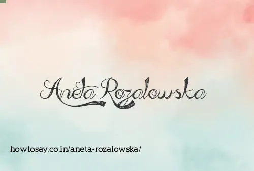 Aneta Rozalowska