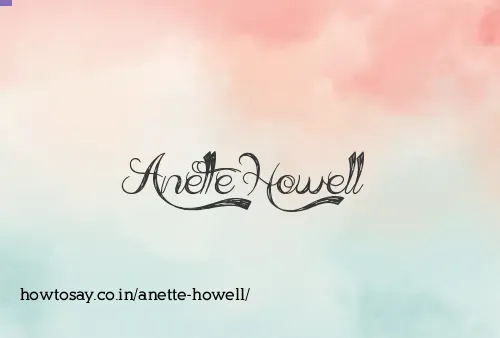 Anette Howell