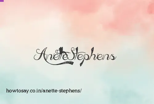 Anette Stephens