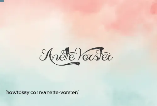 Anette Vorster