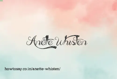 Anette Whisten