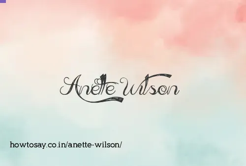 Anette Wilson
