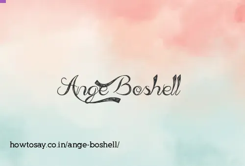 Ange Boshell