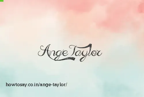 Ange Taylor