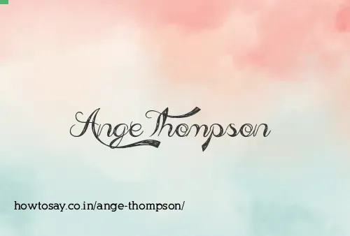 Ange Thompson