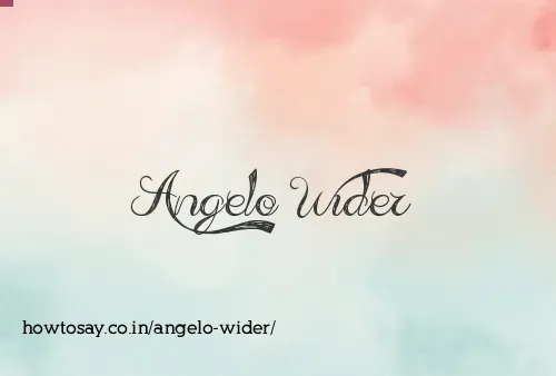 Angelo Wider