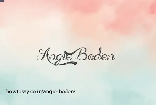 Angie Boden