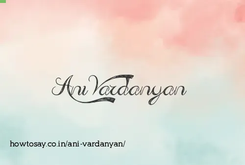 Ani Vardanyan