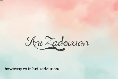 Ani Zadourian