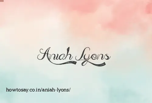 Aniah Lyons