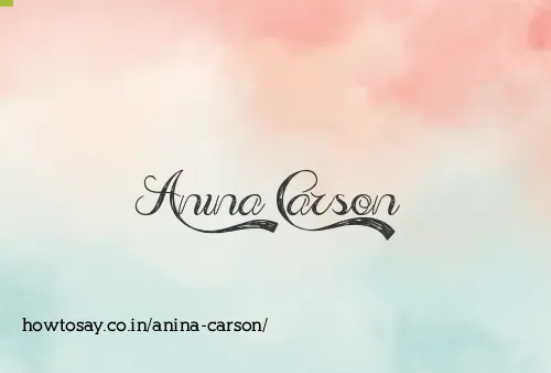 Anina Carson