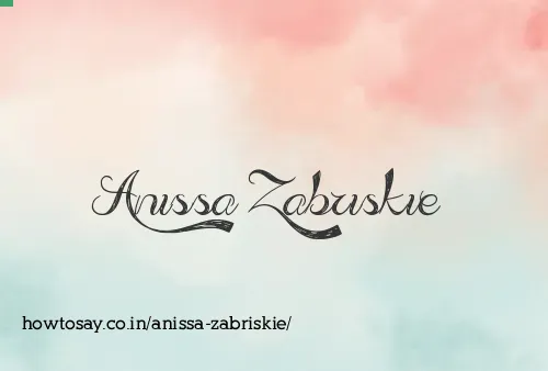 Anissa Zabriskie