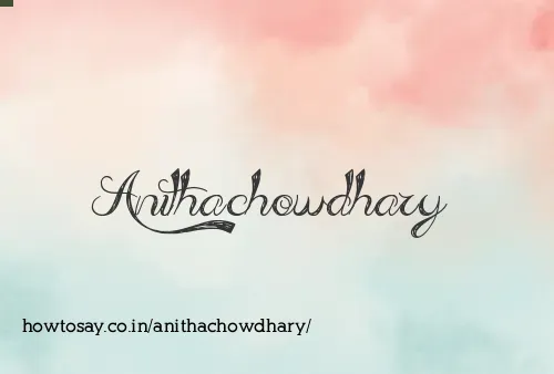Anithachowdhary