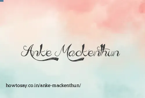 Anke Mackenthun